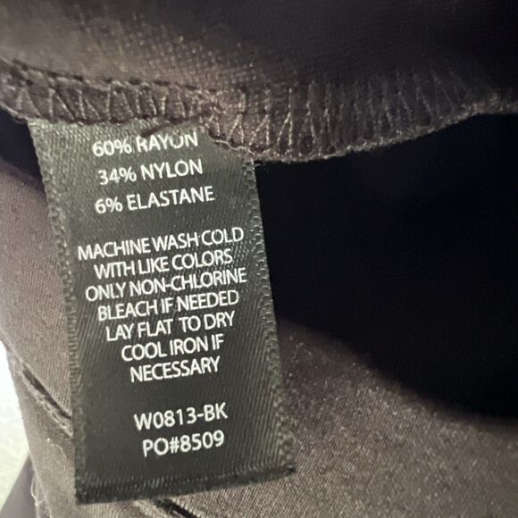 Betabrand The Sassiest Pants Small Petite Black Skirt Panel Overlay Stretch - Picture 6 of 10